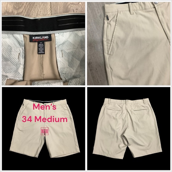 Kirkland Signature Shorts Mens Kirkland Golf 34 Medium Chino Khakis
